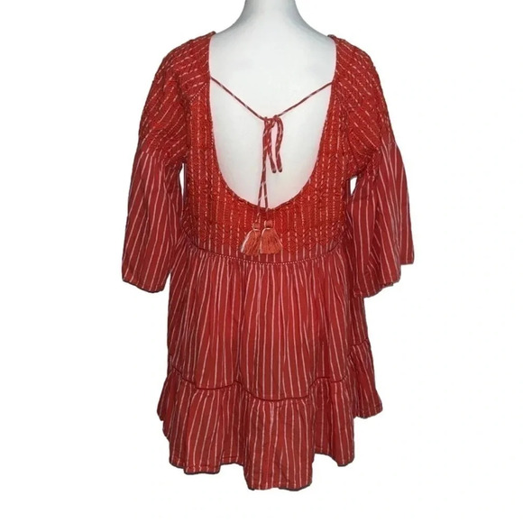 Free People | Orange Striped Mini Shift Dress. Small. Excellent condition! - Picture 4 of 8